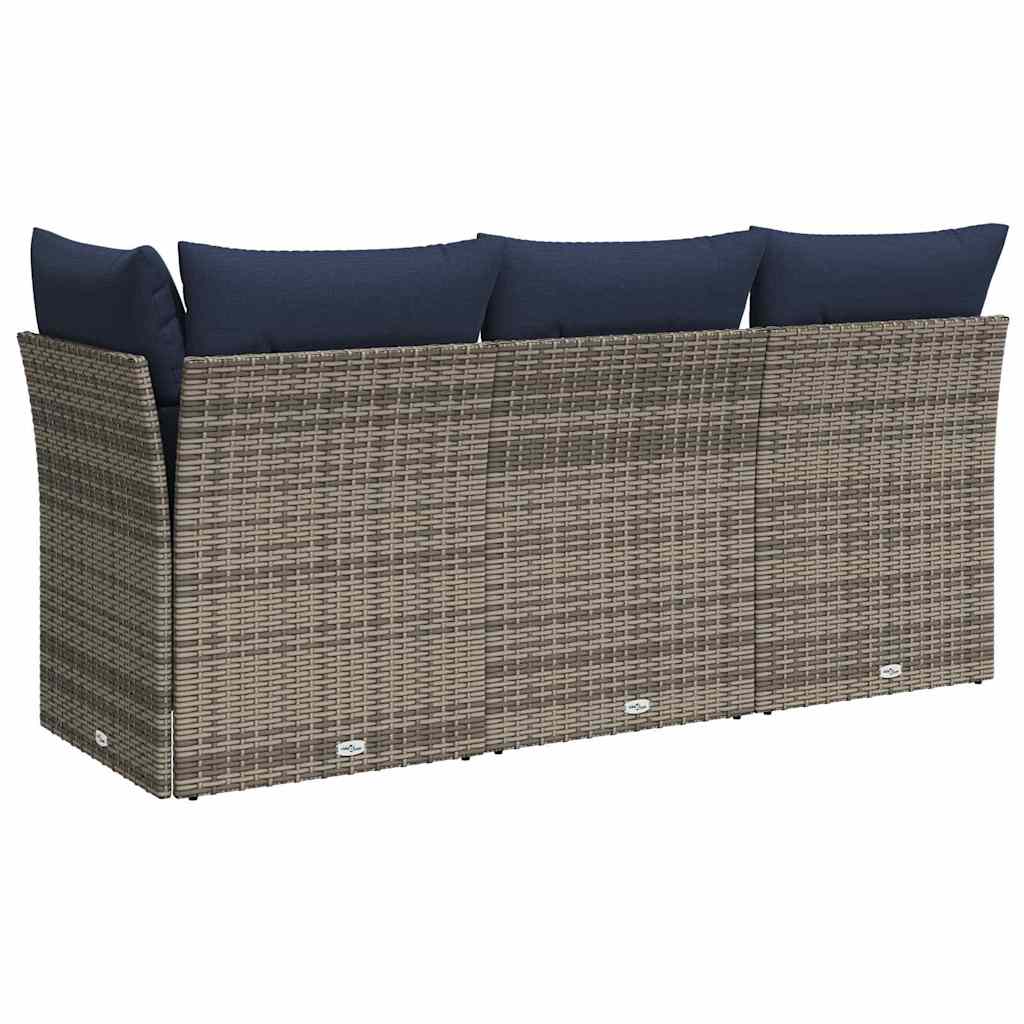 Garden Sofa 8 pcs Grey and beige 172 x 62 x 69 cm Poly rattan